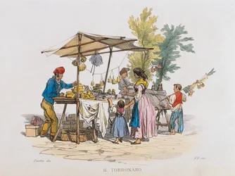 The torronaro (nougat-selger) (gravering)