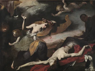 Venus oppdager den døde Adonis, ca. 1650