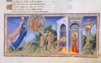 Yates Thompson 36, f.141 The Mystery of the Redemption, fra 'Divina Commedia', ca. 1444-50 (vellum)