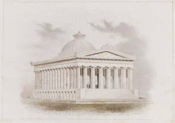 U.S. Custom House, New York-perspektiv, 1834