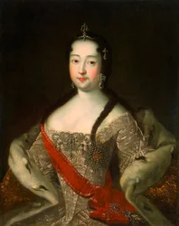 Portrett av Tsesarevna av Russland Anna Petrovna av Russland
