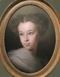 Portrett av Natalja Aleksandrovna Pusjkina, grevinne av Merenberg, 1836-1913, dikterens datter, 1849