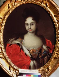 Portrett av storhertuginne Anna Petrovna av Russland (1708-1728) (Portrett av storhertuginne Anna Petrovna av Russland). Maleri av Ivan Nikitich Nikitin (Nikitine) (ca. 1680-etter 1742), olje på lerret, før 1716. Russisk kunst fra 1700-tallet. Delstaten Tr