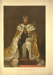 Kroningsportrett av keiser Aleksander III. Fra Kroningsalbumet, 1883