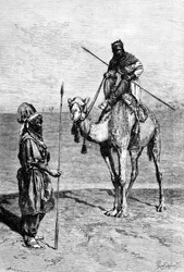 Tuareger på reise, Nord-Afrika, 1895.
