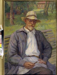 Portrett av maleren Ivan Gorshkin Sorokopudov, 1900-tallet (olje på lerret)