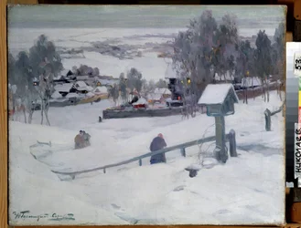 Vinterkveld, 1900-tallet (olje på lerret)