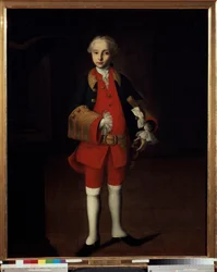 Portrett av Guillaume (William) Graf von Fermor (1704-1771) (Portrett av Wilhelm Graf von Fermor) - Maleri av Ivan Yakovlevich Vishnyakov (Vishniakov) (1699-1761), olje på lerret, cirka 1750, russisk kunst 1700-tallet