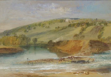 Farnley Hall, fra Junction of the Wharfe and the Washburn, 1818