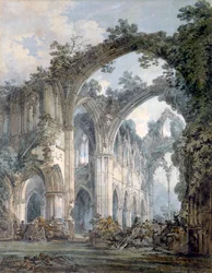 «Inne i Tintern Abbey, Monmouthshire», ca. 1794