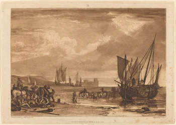 Scene på den franske kysten, publisert 1807.