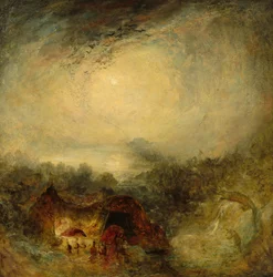 Syndflodens aften, ca. 1843.