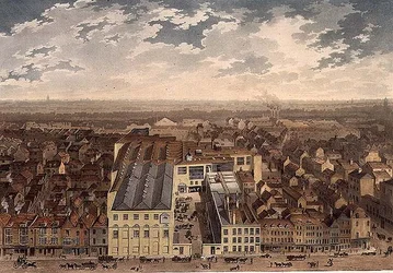 A View of the Genuine Beer Brewery, Golden Lane, utgitt av R. Cribb