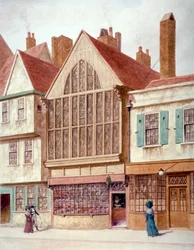 Utsikt over Trinity Hall, Aldersgate Street, City of London, 1780.