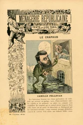 Menagerie Republicaine Humoristisk galleri av hovedpersonene i den tredje republikken, nummer 29, Satirique en Couleurs