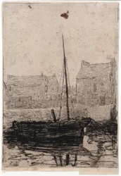 Fortøyd båt - Man