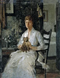 Portrett av en dame med en hund (Anna Baker Weir)