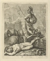 Akilles med Hectors lik bak vognen Scener fra livet til Achilles (serietittel) Vitam et mortem achilli (serietittel)