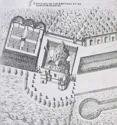 Eremitasjen og Maison Blanc på Chateau de Gaillon, fra 
