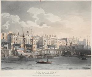 Customs House, fra Themsen, 1808.
