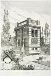 Baderom, fra et volum av design av forskjellige arkitekter, pub. Morel & Cie, Paris, ca. 1880