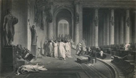 Cæsars død. Julius Cæsar, ca 1870