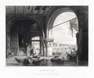 Utsikt over øya Torcello (Venezia, Italia). Gravering av James Charles Armytage (1820–1897) etter Clarkson Stanfield (1793–1867).