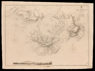Hellas, Peiraeus eller Port Drako kartlagt av kommandør Thomas Graves, HMS Beacon 1840