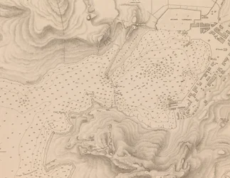 Hellas, Peiraeus eller Port Drako kartlagt av kommandør Thomas Graves, HMS Beacon 1840, [Detalj]