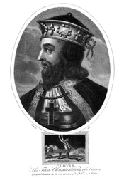 Clovis, den første kristne kongen av frankerne, 1806.