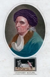 Leonhard Euler , sveitsisk matematiker og fysiker fra 1700-tallet, 1804.