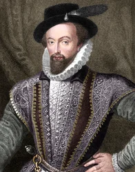 Sir Walter Raleigh , engelsk forfatter, poet, hoffmann, eventyrer og oppdagelsesreisende, 1821