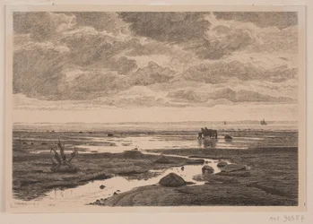 Utløpet av elven i stranden
