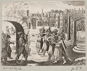 Illustrasjon til Adam Olearius, "Persisk Rosenthal av en genial poet Schich Saadi […]", Schleswig 1660