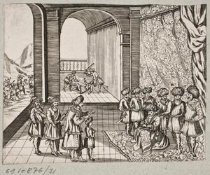 Illustrasjon til Adam Olearius, "Persisk Rosenthal av en genial poet Schich Saadi […]", Schleswig 1660