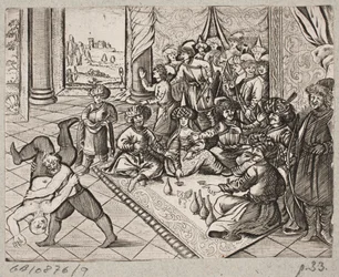 Illustrasjon til Adam Olearius, "Persisk Rosenthal av en genial poet Schich Saadi […]", Schleswig 1660