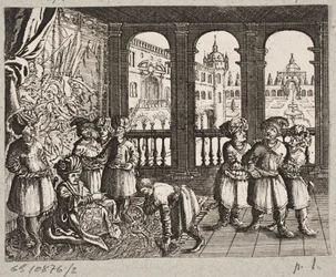 Illustrasjon til Adam Olearius, "Persisk Rosenthal av en genial poet Schich Saadi […]", Schleswig 1660