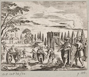 Illustrasjon til Adam Olearius, "Persisk Rosenthal av en genial poet Schich Saadi […]", Schleswig 1660