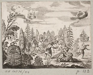 Illustrasjon til Adam Olearius, "Persisk Rosenthal av en genial poet Schich Saadi […]", Schleswig 1660