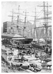Shipping, Circular Quay, Sydney, New South Wales, Australia, 1886.