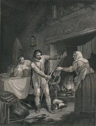 Alfred in the Neatherds Cottage, midten av 1800-tallet.