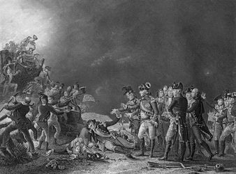 The Sortie laget av Garnison of Gibraltar, 27. november 1781 c1857.
