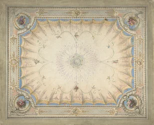 Takdesign for Boudoir, Ardgowan, ca. 1868.