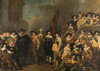 Offiserer og andre borgergardister i V-distriktet i Amsterdam 