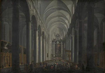 Interiør i jesuittkirken i Brugge