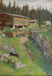 Ung gutt på sommerbeitet (maleri)