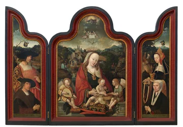 Tryptich av Pompeius Otto og hans kone Gerbich Claesdr (olje på panel)