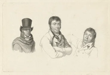 Portretter av Jan Kamphuysen, Dirk Versteegh og Hendrik de Flines