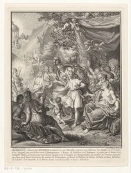Allegorisk representasjon med Telemachus og Minerva Tittelside for: François de Fénelon, Les avantures de Telemaque, 1734