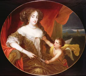 A Portrait of a Lady, sittende i trekvart lengde (olje på lerret)